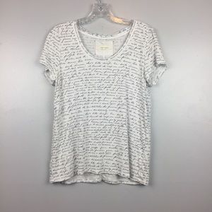 Anthropologie Pure + Good Cursive Print Top | S